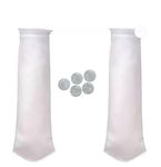 Sastaacha 5 Micron Water Filter Bag Suitable For 20" Bag Filter With 5 pcs Antisclant Ball (White) (2)