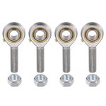 uxcell 4pcs POSB7 Male Rod End Bearing 7/16 Inch Bore and 7/16-20 Right Hand Thread, Self-Lubricating Joint Rod Ends, Includes Jam Nuts