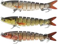 UOZAZE Fishing Lures Freshwater and Saltwater, Glide Bait for bass, Herring Lifelike Jointed swimbait for Bass Salmon Trout, ‎Slow Sinking Bass Fishing Lure, Gifts for Men, Trout Lures, Fishing Stuff