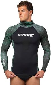Cressi Unisex Adult Rash Guard Shirt, Green Hunter, L C 35 -39 W 30 -33 H 5 9 -6 1 US