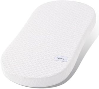 Pro Goleem Baby Bassinet Mattress Pad 30"x18" Peanut Hourglass, Waterproof Soft Cover Gel Memory Foam, Dual Side Cradle Mattress Fit Halo BassiNest Bassinet Series