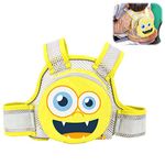 SNOWIE SOFT Kids Safety Belt For Two Wheeler With Detachable Storage Bag,Portable Seat Belt Children Motorcycle Harness For Motorcycle Bike,Adjustable Safety Harness For Boys Girls(2-12Years),Yellow