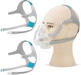 2-Pack F20 Replacement Headgear, Compatible with ResMed AirFit F20 or AirTouch F20 Full face, with Magnetic Headgear Clip(Size:- Medium)