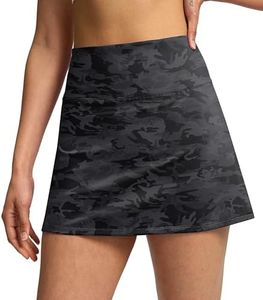 Soothfeel Tennis Skirts for Women High Waisted Golf Skirt with Shorts Pockets Workout Athletic Skort for Summer Casual (Grey Camo, XL)