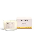 Neom- Happiness Scented Candle, Travel Size | Essential Oil Aromatherapy Candle | Neroli, Mimosa & Lemon | Scent to Make You Happy,White,1101175