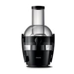 Philips Viva Collection Juicer, 800 W Motor, 2L Capacity, XL Tube, QuickClean Technology, Drip Stop, Pre-clean, See-through Integrated Pulp Container, Black (HR1855/70)