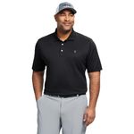 IZOD Men's Big and Tall Performance Golf Grid Polo, Black, 3X-Large