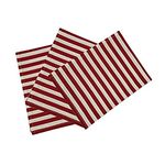 SAJAVAT HOME 100% Pure Cotton Stripe Print Kitchen Towel | 21x27 INCHES | RED | Pack of 3 |