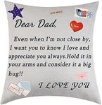 Aeiwjoi Dad Pillow Cover Father’s Day Presents for Daddy Birthday Gifts Dad Gifts from Daughter Son Linen Pillow Case for Father Distance Thanksgiving Appreciate Gifts Throw Pillow Cover