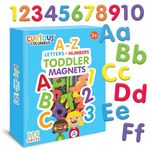 Curious Columbus - Magnetic Letters and Numbers For Toddlers - Alphabet Magnets + Number Magnet For Fridge. Foam Letter Magnets for Kids - ABC Toddler Magnets - Classroom Supplies Homeschool Preschool