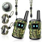 Veopoko Walkie Talkie Kids & Compass Wristband, Toys for 3-12 Year Old Boys Kids Toys Age 3 4 5 6 7 Year Old Boys Gifts for 3-12 Year Olds Boys Walkie Talkie for Outdoor Games Hide-and-Seek Adventures