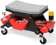 YITAHOME Mechanic Stool with Wheels, 300 LBS Capacity Garage Stool, Heavy Duty Rolling Mechanics Seat, Rolling Stools Seat for Automotive Auto Repair