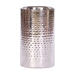 Epicurean Hammered Steel Elegant Straight Wine Cooler, Silver, Stainless, 12 x 12 x 20 cm