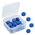 LICQIC 10 Pcs Blue Diamond Cue Tips, 10 mm Pool Queue Tips with Plastic Storage Box for Pool Cues and Snooker