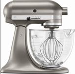 KitchenAid 5-Quart Tilt Head Model Series Stand Mixer With Glass Bowl Silver