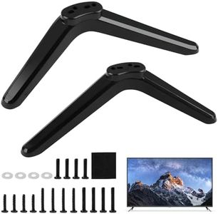 Elepl Pied TV Universel Noirs avec Vis Support de Table Smart TV Pieds de Meuble TV Distance de Trou de Montage de 17-20 mm Support TV sur Pied Compatible 32/40/49/50/55 Pouces Téléviseurs LCD LED