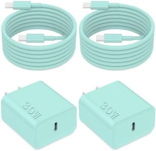 iPhone 16 15 Fast Charging [Apple MFi Certified] 30W USB C Charger Block Type C Charger 2 Pack 6FT Cord Compatible with iPhone 16/16 Plus/16 Pro/16 Pro Max/iPhone 15/15 Pro Max/Samsung (Green)