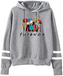 MINIDORA Friends Hoodie For Women Trendy Pullover Long Sleeves Sweatshirt Gift For Friends M,Gray Umbrella A