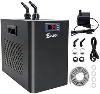 SDLOOL Aquarium Chiller 42gal, 1/10 HP Water Chiller 160L Fish Tank Hydroponics Cooling System with Quiet Design Refrigeration Compressor for Water Weeds Axolotl Jellyfish Coral Shrimp