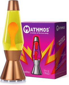 Mathmos Astro Copper Lava Lamp – Yellow & Orange, Handmade in Britain