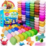 Ixiaoyoo Air Dry Clay, 100 Colors Modelling Clay for Kids, DIY Molding Magic Clay for with Tools, Soft & Non-Sticky, Toys Gifts for Age 3 4 5 6 7 8+ Years Old Boys Girls Kids