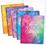 Elan Publishing Company Field Notebook/Journal - 8"x10" - Watercolor Inspiration Covers - Lined - Pack of 5