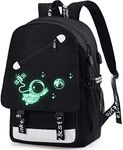 Junlion Anime Laptop Backpack for Boys, Astronaut School Bags Bookbags for Teen Boys, Astronaut, One Size