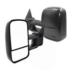 AERDM New Pair Towing Mirrors Manual Operated Textured Black Telescoping Trailer Side Mirrors Fit Chevy/GMC/Cadillac Silverado Sierra Avalanche Suburban Tahoe Yukon XL Escalade EXT ESV