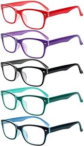 SIGVAN Reading Glasses 5 Packs Blue Light Blocking Eyeglasses Quality Spring Hinge Colorful Computer Readers for Women Men (5 Mix, 1.0)