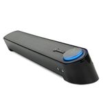 GOgroove Computer Speaker Mini Soundbar - USB Powered PC Sound Bar with Easy Setup Wired AUX, Stereo Audio, Microphone Port, Volume Control Knob, Under Monitor Design for Desktop (Black)