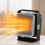 Small Space Heater, PTC Portable Heater with Tip-Over and Overheat Protection, Heater with Adjustable Angle & Fast Heating for Bedroom, Office and Indoor Use(Black)