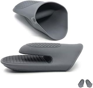 Oven Glove Thicken Silicone Pot Holder Mini Oven Mitt Heat Resistant Pinch Covers for Baking, Cooking, Bbq Grilling (grey)