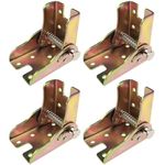 4 Pcs Folding Brackets, Folding Table Leg Brackets, Self Locking Foldable Hinges, 90 Degree Self-Locking Extension Support for Table Bed Leg, Foldable Hinge Hardware Support Brackets