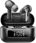 TOZO New Version Hybrid Active Noise Cancelling Wireless Earbuds,6 Mics ENC Clear Call,55H Long Playtime,32 Preset EQs via APP,Bluetooth 5.3 Headset,IPX8 Waterproof,in-Ear Headphones with LED Display