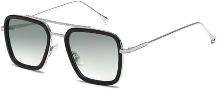 SHEEN KELLY Occhiali da sole in stile retrò Occhiali da sole classici con montatura quadrata in metallo per uomini e donne