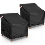 KylinLucky Patio Furniture Covers Waterproof for Chairs, Lawn Outdoor Chair Covers Fits up to 29 W x 30 D x36 H inches 2 Pack Black