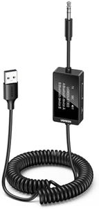 UGREEN Bluetooth 5.3 Transmitter Receiver 2-in-1 with LED Display, Bluetooth Aux Adapter Car with Audio Jack Auto Reconnect for Car, TV, PC, Speaker, Lorry, Motorcycle, PS5, Projector