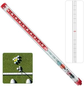 Professional Golf Ball Retriever Shag Tube - Clear Plastic Collector & Picker Upper Tool for Practice, Quick Release Golf Ball Picker Sucker - 35.4 Inch, Holds 21 Balls
