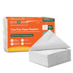 ECO SOUL [1 Ply, 100 Count] Premium Paper Dinner Napkin | Pack of 1 (100 Pulls Per Pack) | Eco Friendly Disposable Tissue Paper, Biodegradable Everyday Hand Paper Dinner Napkin