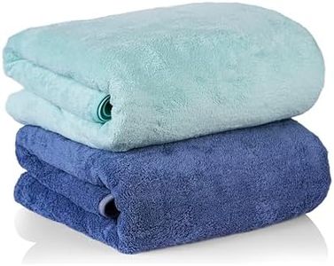 Sellsworld Microfiber Large Bath Towel | Quick Dry Super Absorbent - Bath Towel for Men and Women | Towel for Bath, Travel, Gym, Beach, Pool, and Yoga (70 X 140 CMs) (Blue/Green)