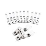 Fushing 150Pcs Metal Badge Clips with Clear PVC Straps for ID Cards and Badge Holders