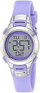 Armitron Sport Women's 45/7012PRSV Purple and Silver-Tone Digital Watch