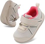 JOINFREE Baby Boys Sneakers Toddler Girls School Shoes Boys and Girls Running Shoes Non-Slip Kids Sneakers BeigePink 15-24 Month