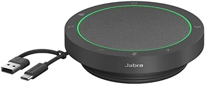 Jabra Speak2 40 - Speakerphone sans fil avec 4 micros à réduction de bruit, Haut-parleur 50 mm, Son large bande, Connexion USB A et USB C - Certifié Zoom et Google Meet - Gris foncé