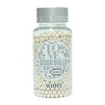 Confect Edible White Disco Balls Sprinkles 6 MM 120 Gms for cake cupcake decor