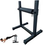 MegaChoice Bulgarian Split Squat Stand,Single Leg Squat Stand,11 Adjustable Roller Heights & Comfortable Padding for Squats,Stretching,Hip Thrusters,Triceps Exercises Black