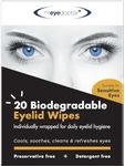 The Eye Doctor Eyelid Wipes – 20 x Single use lid Wipes for Eyes – Suitable for Sensitive Eyes, Detergent and Preservative Free Eye Wipes