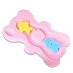 UNAOIWN Baby Bath Sponge Infant Bath Cushion Comfy Anti Bacterial and Skid Proof Bathing Mat (Pink)