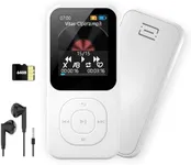 64GB MP3 Player with Bluetooth 5.3, Portable Music Player for Sports with Speaker, FM Radio, Voice Recorder, HiFi Sound, 30H Longer Battery Life, Quick Transmission, Timer Off, Up to 256GB (White)