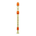 HOSEYIN Alto Recorder Baroque style German style F Key 8 Holes Soprano Recorder for Beginners Kids students (orangish white)